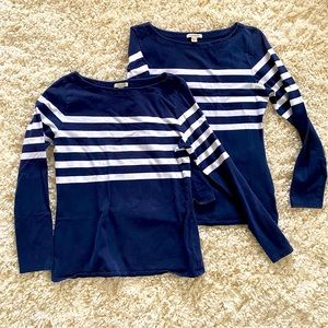 Two Boston Proper Striped Shirts